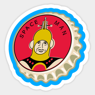 Vintage Ballin's Breweries Space Man Soda Bottlecap Sticker